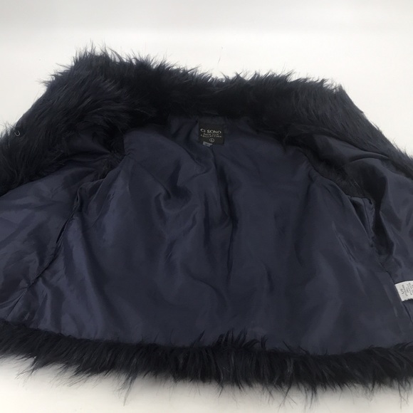 Ci Sono Retro 70’s Faux Fur Penny Lane Ombre Cozy Plush Vest Jacket - Picture 10 of 16